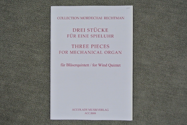 Three Pieces for Mechanical Organ